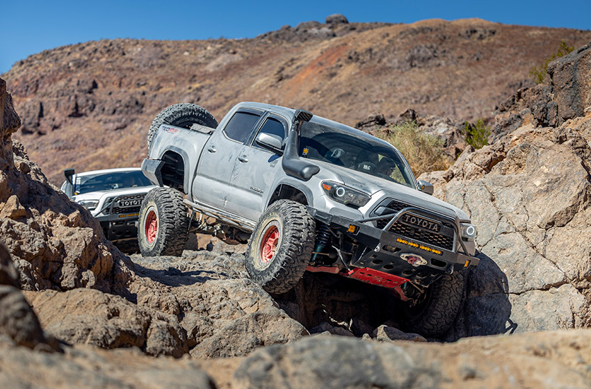 Toyota Tacoma on an off-road trail