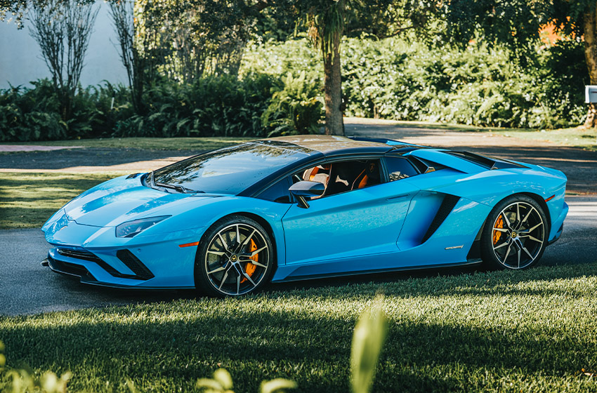 Blue Lamborghini